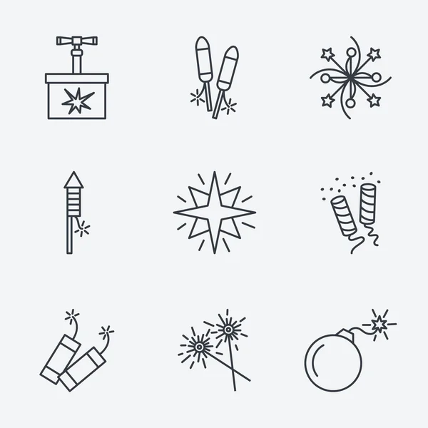 Iconos de fiesta y celebración — Vector de stock