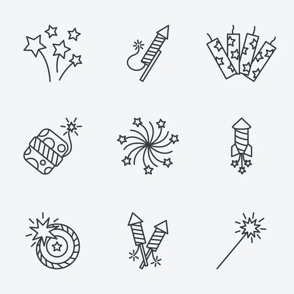 Iconos de fiesta y celebración — Vector de stock