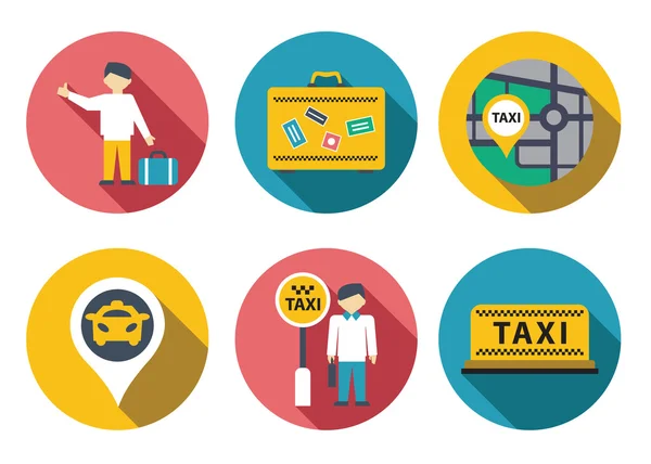 Taxi service set — Stockvector