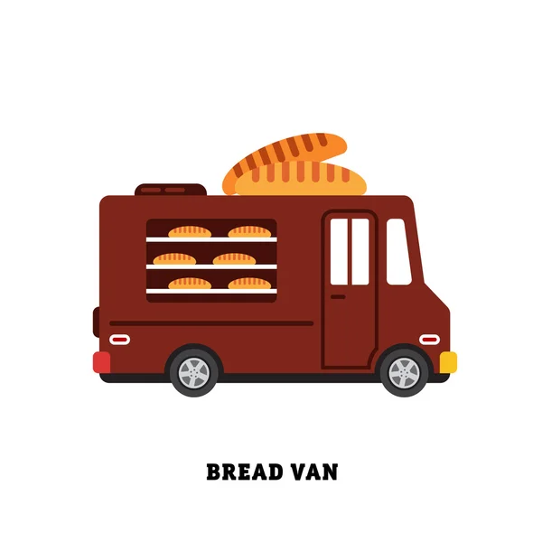 Panadería camión imagen — Vector de stock