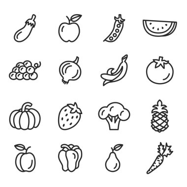 sebze ve meyve simgeler