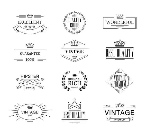 Retro Vintage Insignias set — Stock Vector