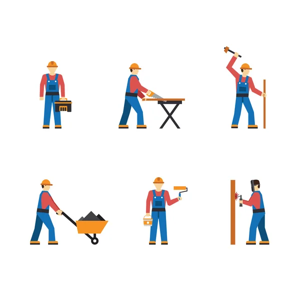 Trabalhadores da construção —  Vetores de Stock