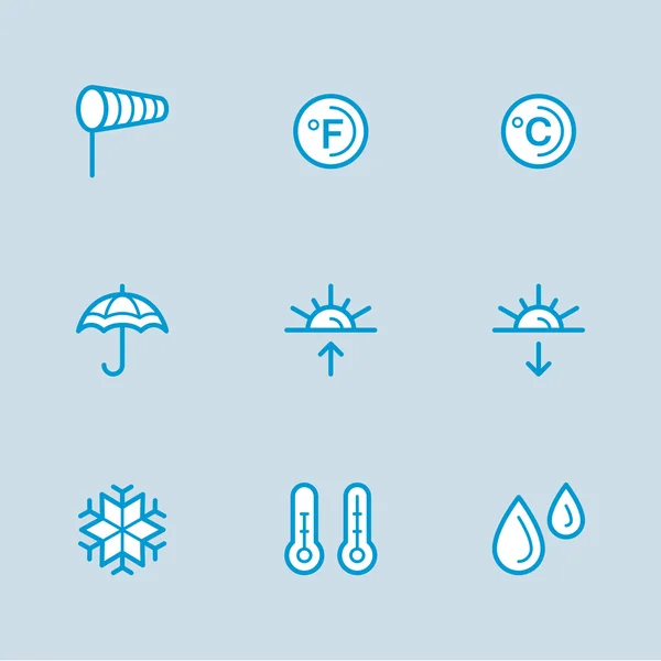 Weather Icons set — Stock Vector