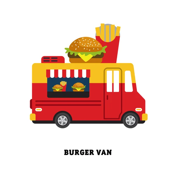 拖车的快餐食品 — 图库矢量图片