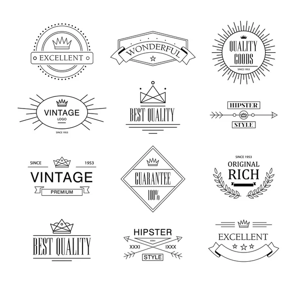 Label en Vintage collectie set — Stockvector