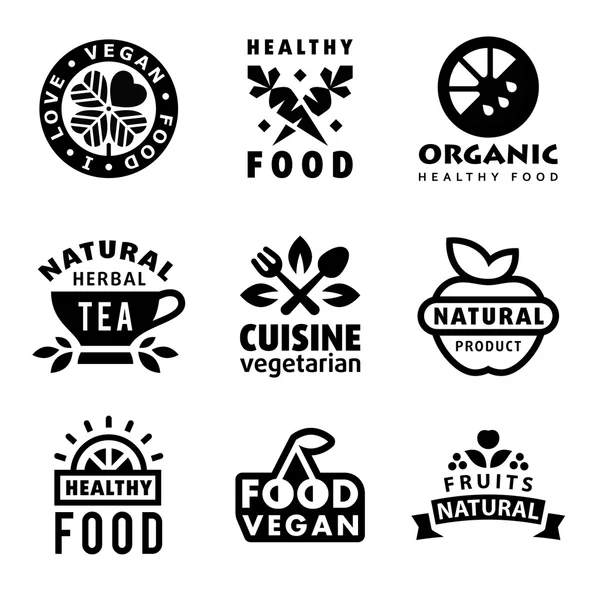 Fresh Organic Labels — Stock Vector