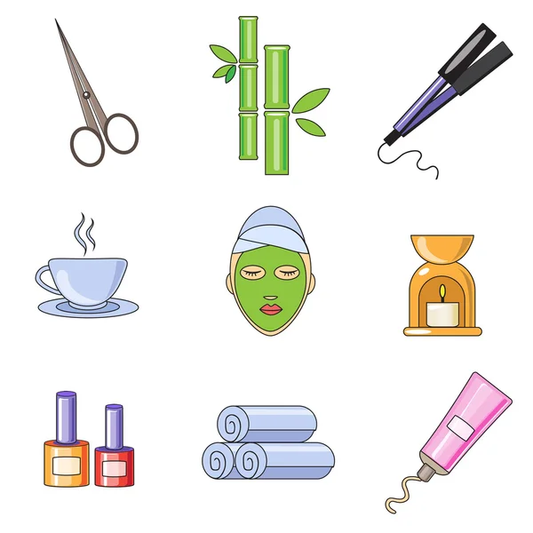 Iconos de spa y salón de belleza — Vector de stock