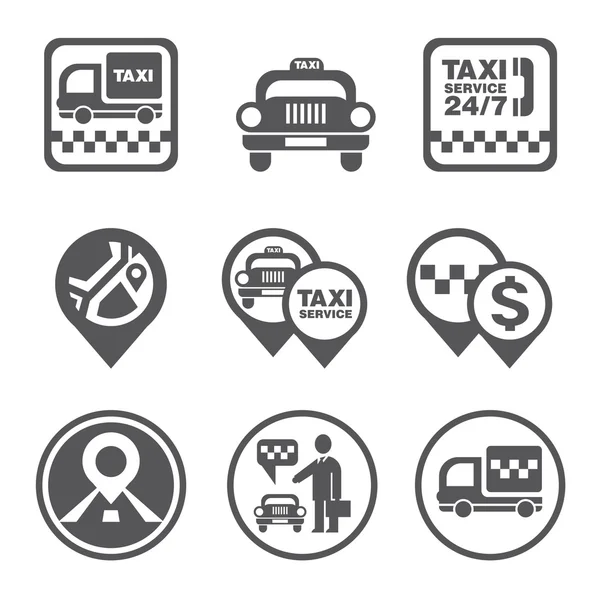 Taxi service set — Stock Vector