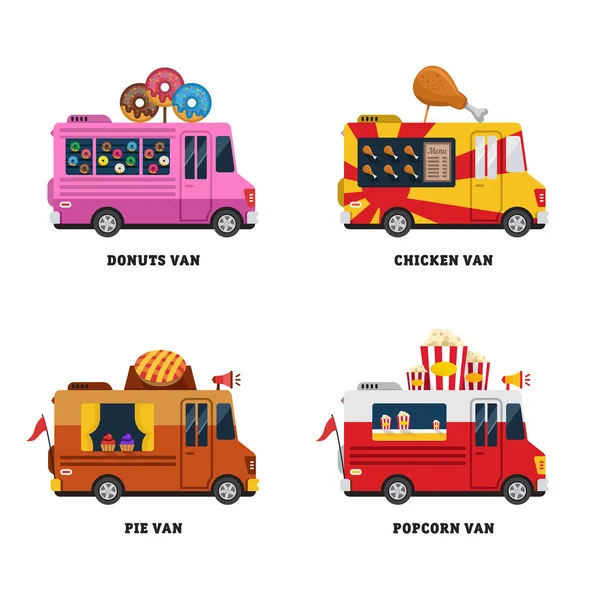 Aanhangwagens fastfood — Stockvector