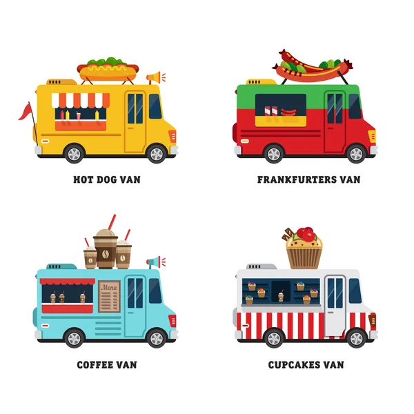 Trailers fast food — Stock Vector