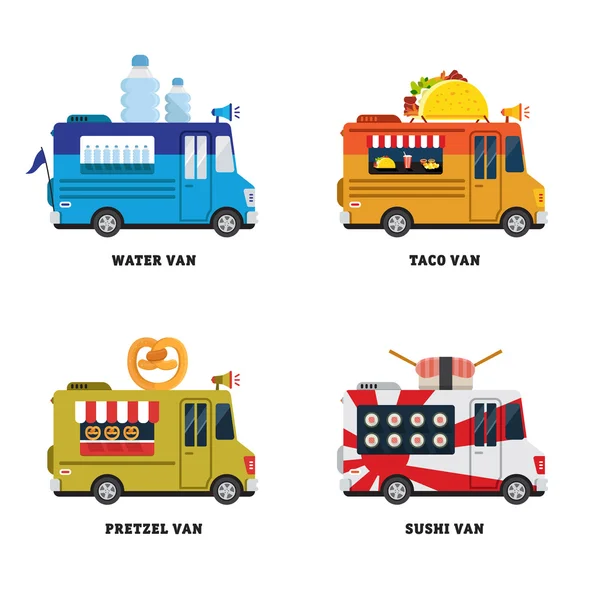 Aanhangwagens fastfood — Stockvector