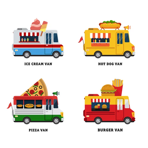 拖车的快餐食品 — 图库矢量图片