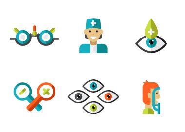 Oftalmoloji Icons set