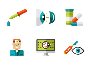Oftalmoloji Icons set