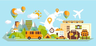 seyahat simgeleri ayarlandı