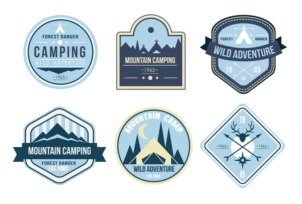 Wilderness and nature exploration logos — Stock Vector