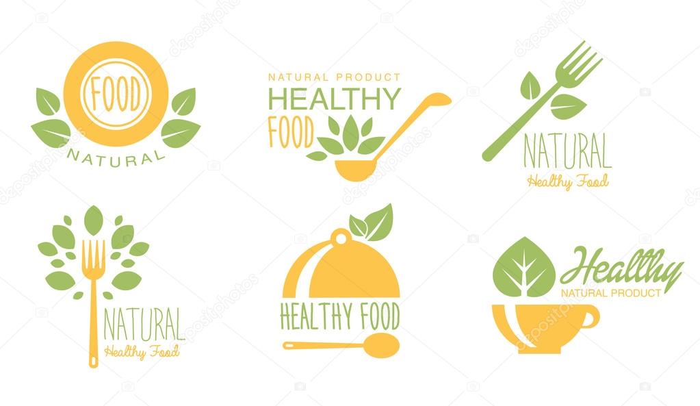 Labels elements for healthy food