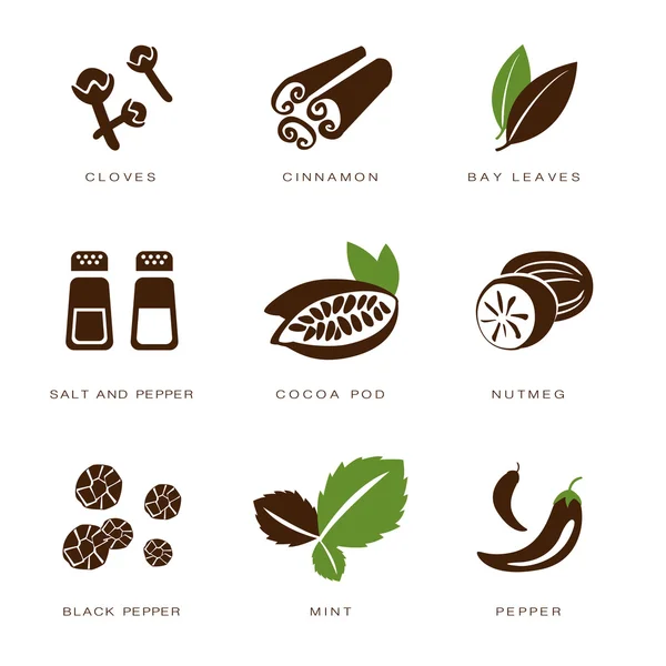 Spice icon set — Stock Vector