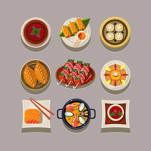 Set of food products — Wektor stockowy