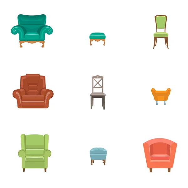 Ensemble d'icône de meubles . — Image vectorielle