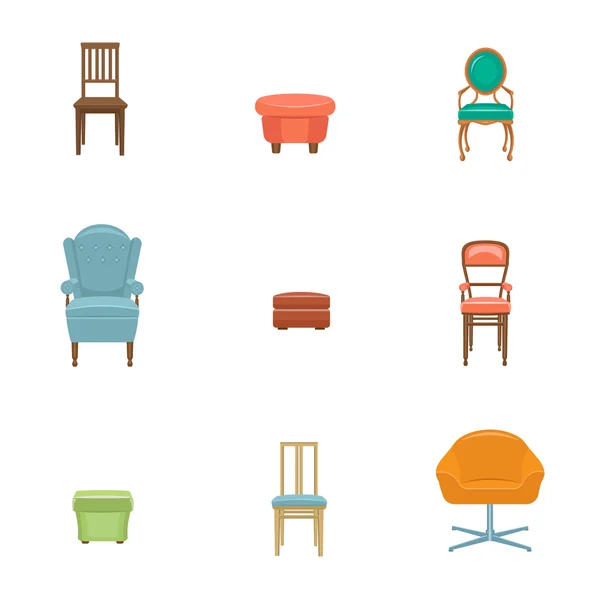 Muebles icono conjunto . — Vector de stock