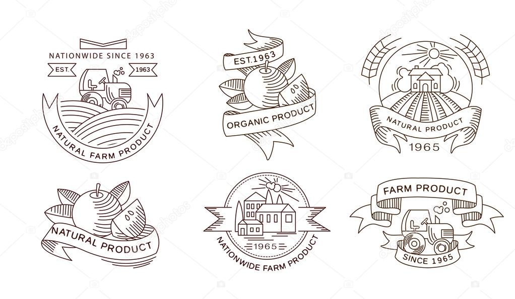 farm logo labels