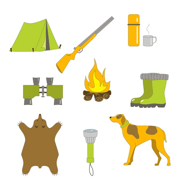 Hunting  icon set — Stock Vector