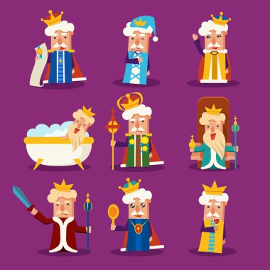King Cartoon Illustration Set