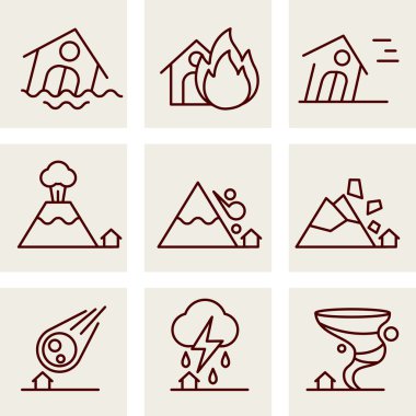 Set of icons into flat style.