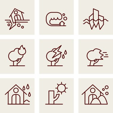 Set of icons into flat style.