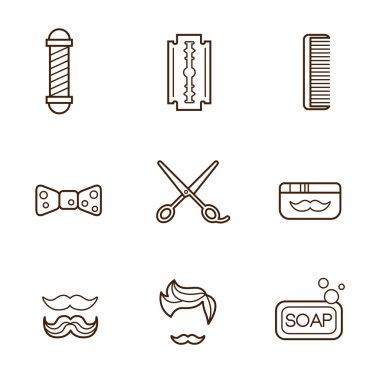 Kuaför Icons Set