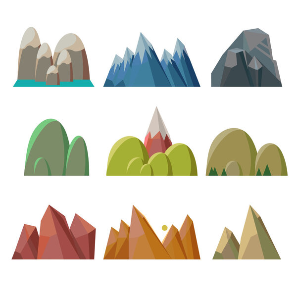 Set of Vector Mountains