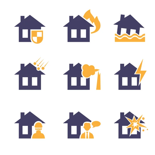 Insurance icons set — Stock Vector