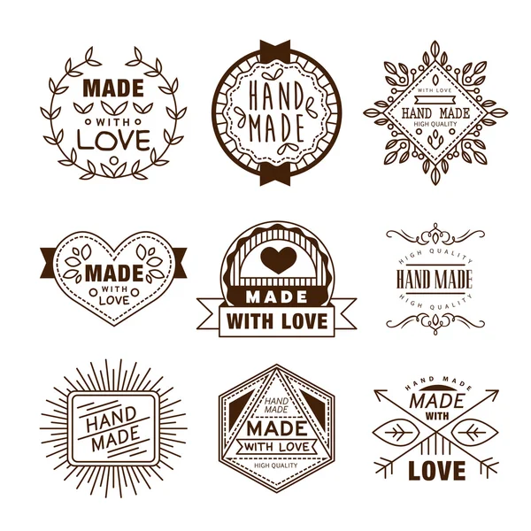 Vector hand made label in outline