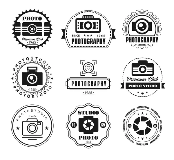 Foto studio logotyp. — Stock vektor