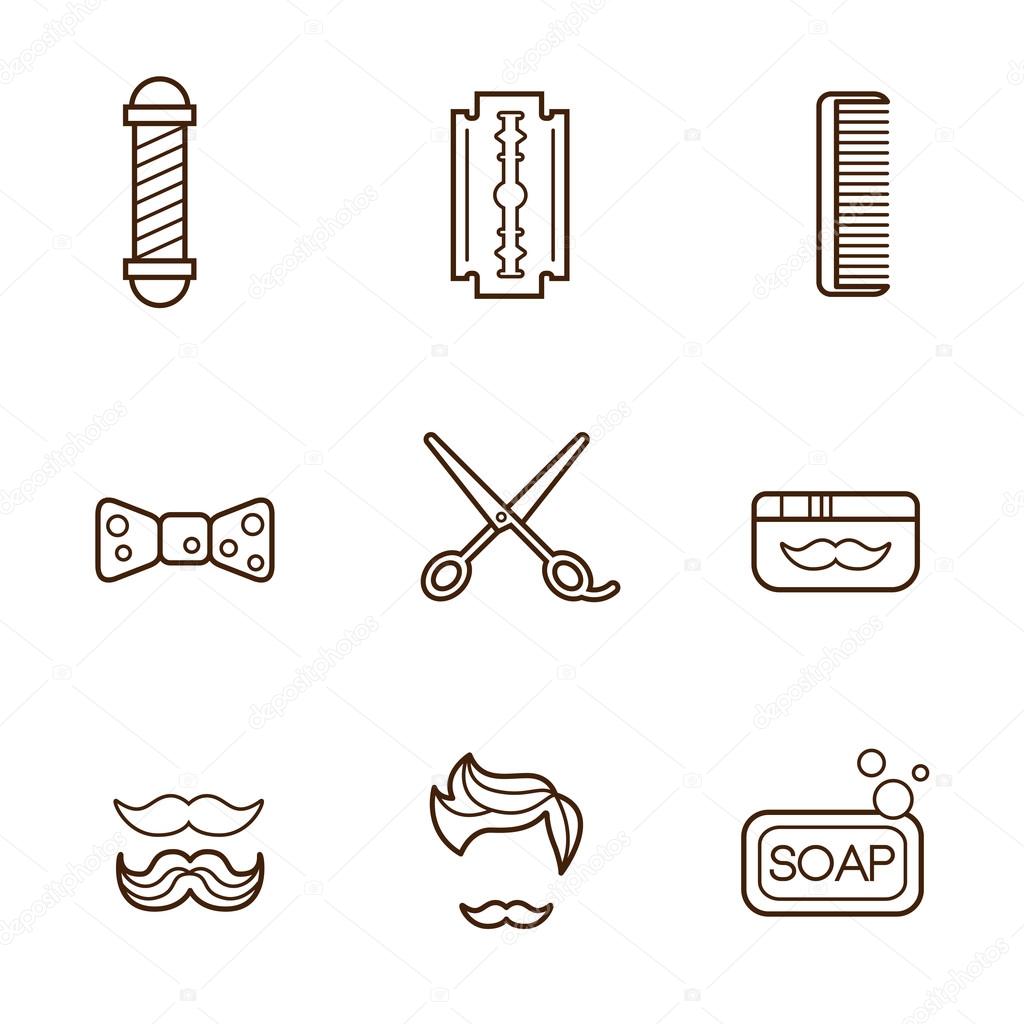 Barber Icons set