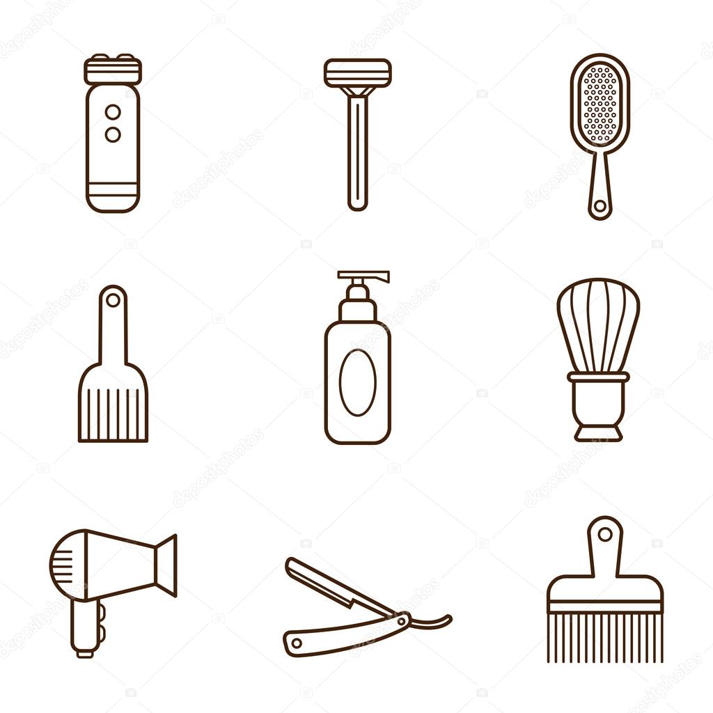 Barber Icons set