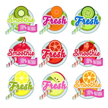 Set Sticers Smoothie clipart