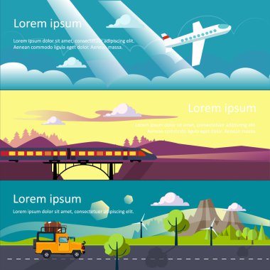 Colourful Vector Flat Banner 