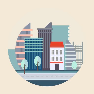 düz tasarım kentsel peyzaj