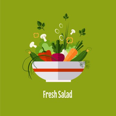 healthy food, diet. flat style clipart