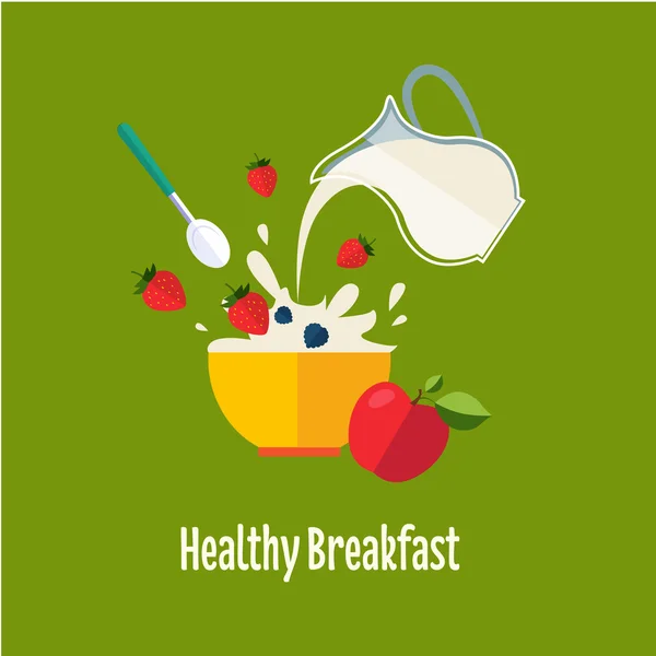 French Breakfast and Nutritious Breakfast — Stockvector