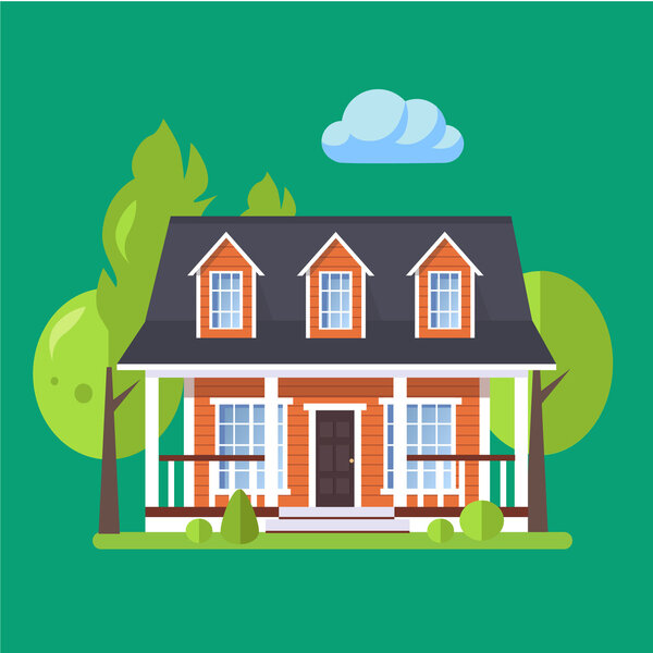 Colorful Flat Residential House