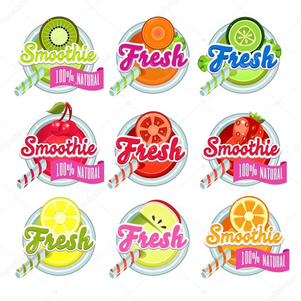 Set Sticers Smoothie