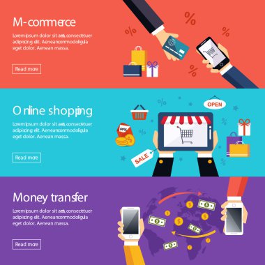 Web tasarım dijital pazarlama için afişler,