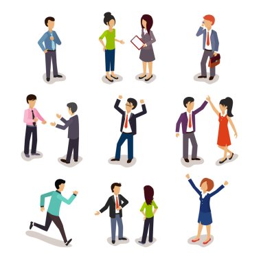 Several People Isometric, Vector 