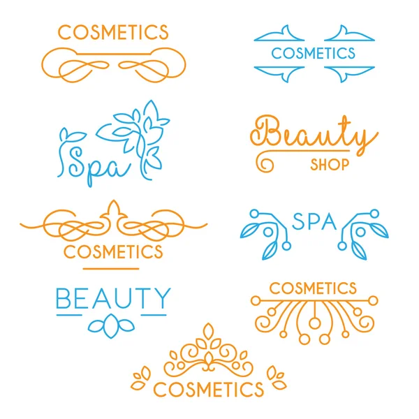 Logos vectoriels beauté et cosmétiques — Image vectorielle