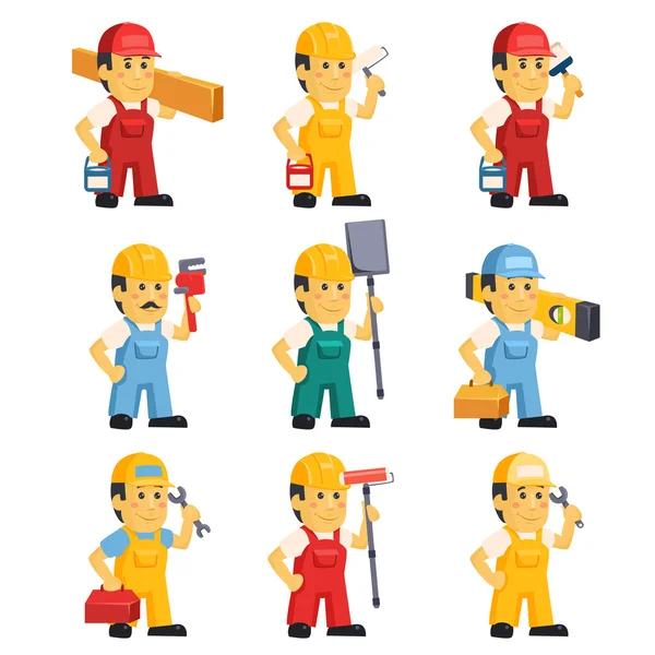 Technician , Working a Set of People — Stock Vector