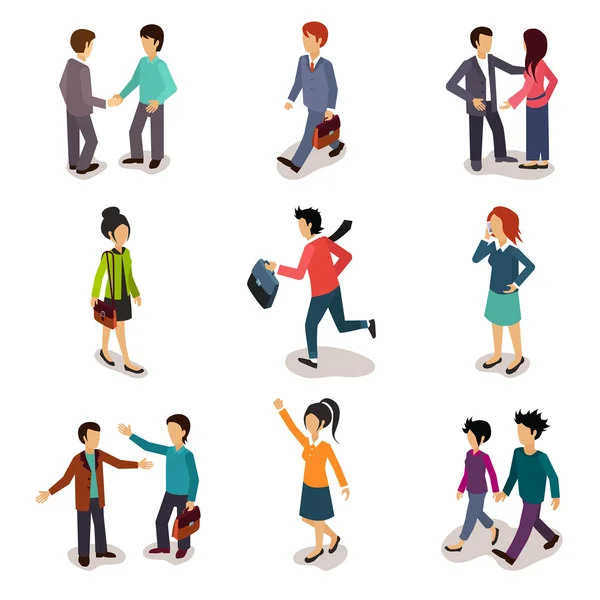 Several People Isometric, Vector